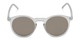 Front of Hoffman #9728 in Frosted Grey Frame with Gold Mirrored Lenses