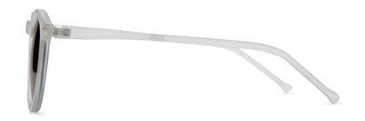 Side of Hoffman #9728 in Frosted Grey Frame with Gold Mirrored Lenses