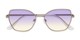 Folded of Indigo #6911 in Grey Frame with Purple Gradient Lenses