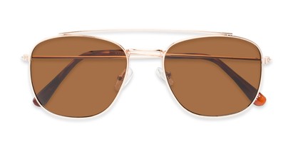 Folded of James #4372 in Gold Frame with Amber Lenses