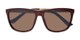 Folded of Jameson #54100 in Glossy Faux Wood Frame with Amber Lenses