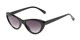 Angle of Jewels #7434 in Glossy Black Frame with Smoke Lenses, Women's Cat Eye Sunglasses