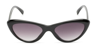 Front of Jewels #7434 in Glossy Black Frame with Smoke Lenses