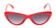 Front of Jewels #7434 in Glossy Red Frame with Smoke Lenses