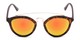 Front of Jones #7440 in Matte Tortoise Frame with Orange Mirrored Lenses