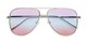 Folded of Juno #3134 in Silver Frame with Purple/Blue/Pink Gradient Lenses