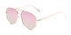 Angle of Kendall #63072 in Gold Frame with Pink Mirrored Lenses, Women's and Men's Aviator Sunglasses
