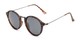 Angle of Legend #16171 in Matte Tortoise Frame with Grey Lenses, Women's and Men's Round Sunglasses