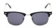 Front of Logan #6767 in Black/Silver Frame with Grey Lenses
