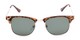 Front of Logan #6767 in Tortoise/Gold Frame with Green Lenses