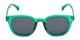 Front of Mac in Clear Green Frame with Grey Lenses