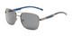 Angle of Manitoba #16287 in Grey/Blue Frame with Smoke Lenses, Men's Aviator Sunglasses