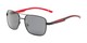 Angle of Manitoba #16287 in Black/Red Frame with Smoke Lenses, Men's Aviator Sunglasses