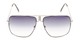 Front of Maple #2124 in Silver/Black Frame with Smoke Gradient Lenses