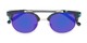 Folded of Derby #5273 in Blue Tortoise/Gold Frame with Blue Mirrored Lenses