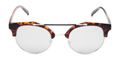 Front of Derby #5273 in Red Tortoise/Silver Frame with Silver Mirrored Lenses