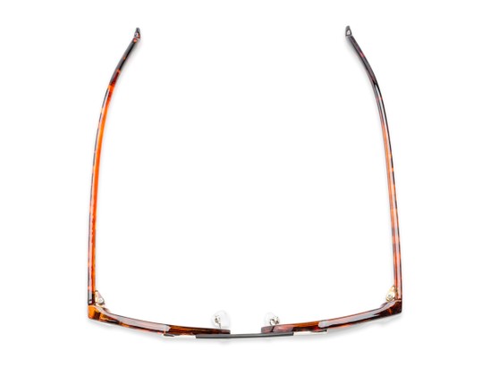 Overhead of Derby #5273 in Red Tortoise/Silver Frame with Silver Mirrored Lenses