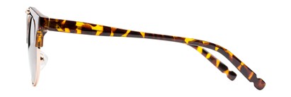 Side of Derby #5273 in Brown Tortoise/Gold Frame with Amber Lenses
