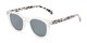 Angle of Myth #16091 in Clear/Grey Tortoise Frame with Grey Lenses, Women's and Men's Retro Square Sunglasses