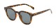 Angle of Myth #16091 in Tortoise Frame with Grey Lenses, Women's and Men's Retro Square Sunglasses