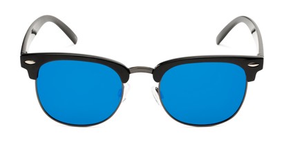 Front of Nairobi #8387 in Black/Grey Frame with Blue Mirrored Lenses