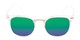 Front of Nairobi #8387 in Clear/Silver Frame with Blue/Green Mirrored Lenses