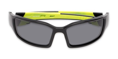 Folded of Navarro #2761 in Black/Yellow Frame with Smoke Lenses