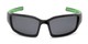 Front of Navarro #2761 in Black/Green Frame with Smoke Lenses
