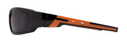 Side of Navarro #2761 in Black/Orange Frame with Smoke Lenses
