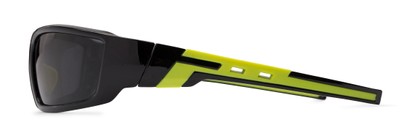 Side of Navarro #2761 in Black/Yellow Frame with Smoke Lenses
