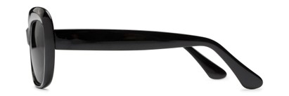Side of Nessa #2707 in Black Frame with Grey Lenses