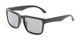 Angle of Niagara #2041 in Glossy Black Frame with Smoke Lenses, Men's Retro Square Sunglasses