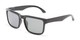 Angle of Niagara #2041 in Matte Black Frame with Smoke Lenses, Men's Retro Square Sunglasses