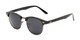 Angle of North Cape #5311 in Black Frame with Smoke Lenses, Women's and Men's Browline Sunglasses