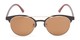 Front of Pacer #1436 in Brown Frame with Amber Lenses
