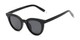 Angle of Paige #1624 in Black Frame with Grey Lenses, Women's Cat Eye Sunglasses