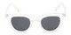 Front of Paige #1624 in Clear Frame with Grey Lenses