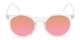 Front of Paradise #4526 in Clear Frame with Orange/Pink Faded Lenses