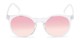 Front of Paradise #4526 in Clear Frame with Pink Faded Lenses