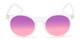 Front of Paradise #4526 in Clear Frame with Purple/Pink Faded Lenses