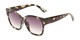 Angle of Patio #5485 in Green Tortoise Frame with Smoke Lenses, Women's Retro Square Sunglasses