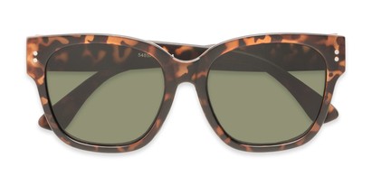 Folded of Patio #5485 in Matte Tortoise Frame with Green Lenses