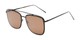 Angle of Patrick #31491 in Black Frame with Amber Lenses, Women's and Men's Aviator Sunglasses