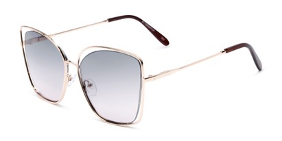 Angle of Pegasus #1726 in Gold Frame with Green/Pink Gradient Lenses, Women's and Men's  
