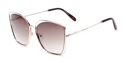 Angle of Pegasus #1726 in Gold Frame with Amber Gradient Lenses, Women's and Men's  