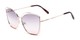 Angle of Pegasus #1726 in Gold Frame with Purple/Pink Gradient Lenses, Women's and Men's  