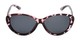 Front of Petra #1312 in Pink Tortoise Frame with Grey Lenses
