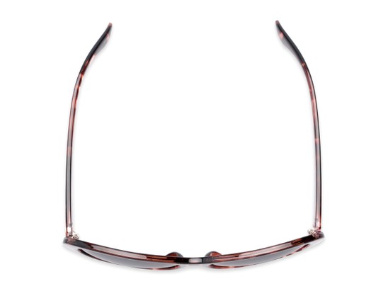 Overhead of Petra #1312 in Pink Tortoise Frame with Grey Lenses