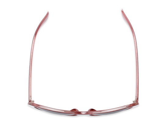 Overhead of Petra #1312 in Dark Red/Pink Frame with Grey Lenses