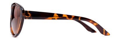 Side of Petra #1312 in Tortoise Frame with Amber Lenses